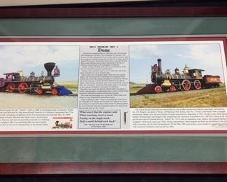 (4) RAILROAD LOCOMOTIVE ART, DON STEPHENS & BARTON DAVIS,