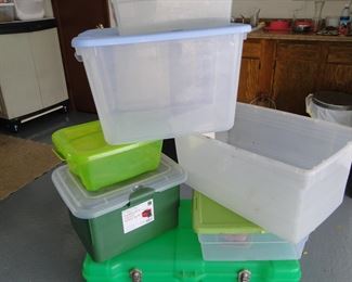 Large, medium and small storage bins