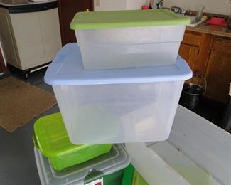 Large waterproof storage bins with lids