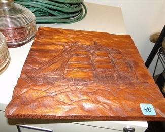 Carved wood decorative item