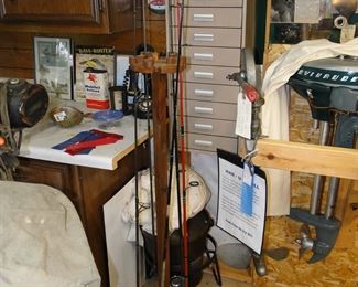 Fishing rods, and holder also for sale too