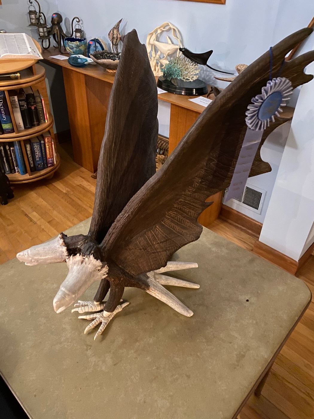Double Eagle, Oddity From An Artist In Alaska.  Made from Real Moose Antlers.  Unusual Art.