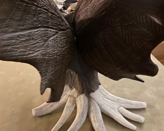 Double Eagle, Oddity From An Artist In Alaska.  Made from Real Moose Antlers.  Unusual Art.