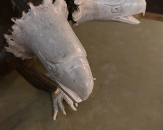 Double Eagle, Oddity From An Artist In Alaska.  Made from Real Moose Antlers.  Unusual Art.