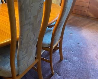 Mid Century Teak Dining Set, 6 Place or With 3 Leafs Turn Into 12 Seatings