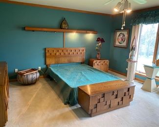 Mid Century “Brutalist” Lane Bedroom Set