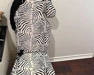 Faux zebra chair