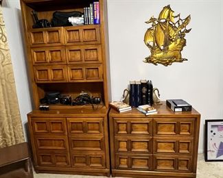 Great set of mid century modern pieces here! These are so nice, real wood and really well built 