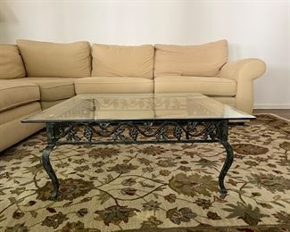 Wrought Iron Grape Motif
Glass Top Coffee Table~$150.00