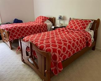 Awesome Vintage Virginia House Maple DC-3 Plane Twin Beds~$295 Each