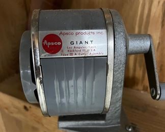 Vintage Apsco Giant Pencil Sharpener 
$10.00