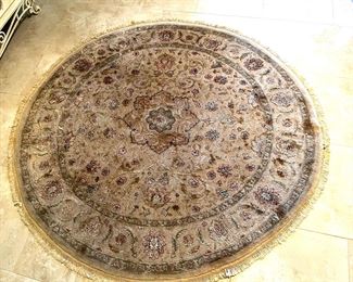 6’ diameter wool & silk