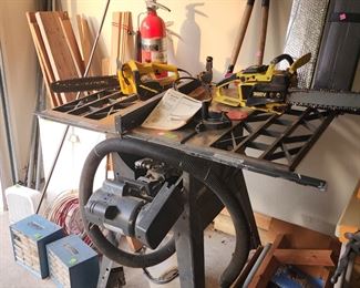 Chain saws and table saw