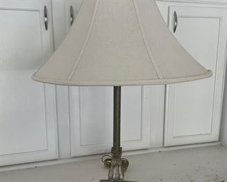Table Lamp in pewter, 18" - $25