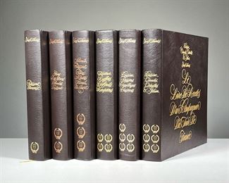 (6PC) SET: LE LIVRE DE RECETTES | LE LIVRE DE RECETTES D'UN COMPAGNON DU TOUR DE FRANCE in six volumes, full leather binding. 