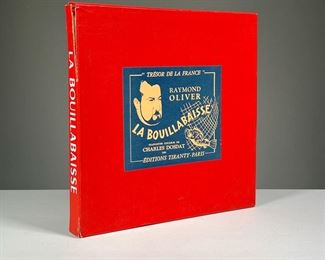 RAYMOND OLIVER LA BOUILLABAISSE | Boxed vinyl record with color 35mm photo slides, des Editions Tiranty, Paris. 