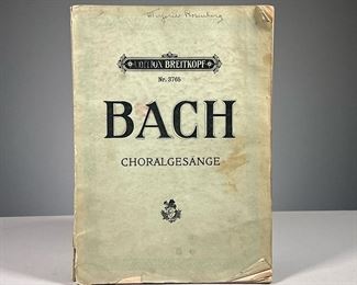 BACH CHORALGESANGE | Edition Breitkopf, Nr. 3765: Bach 389 Choral-Gesange fur Gemischten Chor, printed in Germany