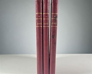(3PC) LE POT-AU-FEU | Including 1904, 1908, and 1909 bound copies of Le Pot-au-Feu, pub. Paris