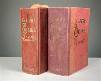 (2PC) LE LIVRE DE CUISINE | Two copies of Le Livre de Cuisine de Madame E. Saint-Ange, 1927 edition, ref. Bitting p. 414. 