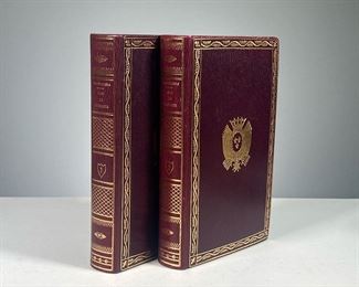 (2PC) L'ART DU CUISINIER VOL. I & II | Includes 1980 Facsimile of L'Art du Cuisinier by A. Beauvilliers Vol I & Vol II, bound in leather with gilt pages.