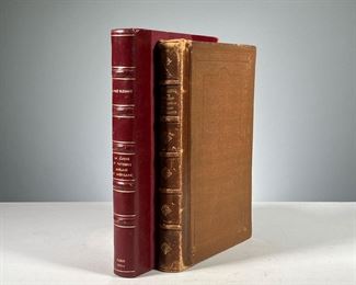 (2PC) ALFRED SUZANNE | Two volumes of La Cuisine et Patisserie Anglaise et Americaine; both 1904 editions, one in three-quarter red leather, the other in half brown leather