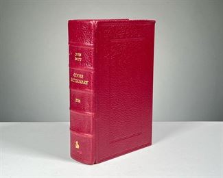 JOHN NOTT COOKS DICTIONARY | 1980 facsimile edition, no. 90/200 copies, pub. The Scolar Press, Ilkey, in red full leather binding with gilt tooled spine. 