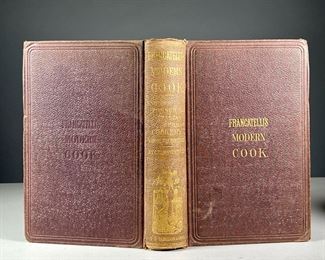 FRANCATELLI'S MODERN COOK | The Modern Cook; A Practical Guide to the Culinary Art in All Its Branches... by Charles Elme Francatelli, from the ninth London edition, pub. Philadelphia, 1876, cloth binding with gilt embossed lettering