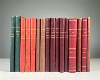 (16PC) LE POT-AU-FEU | 1893-1914 variously bound in different linens, missing some years, plus an index. 