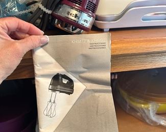 Kitchen Aid Mixer with multiple attachments