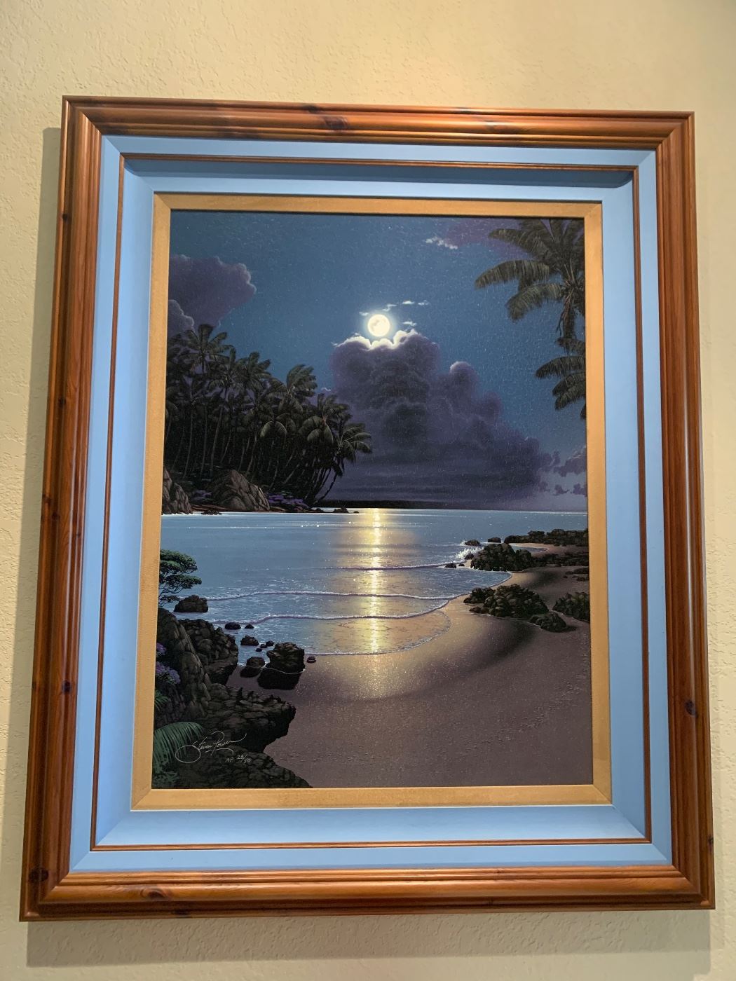 Golden Moonrise by Steven Powers.  This fine piece of art will take your breath away!!!!  It is signed and numbered by the artist.