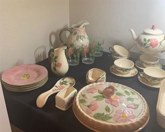 The cake/pie plate and cover are also examples of rare pieces found in this collection.