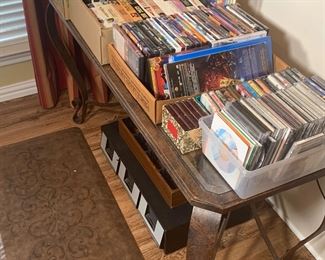 CDs, tapes, VHS, and DVDs