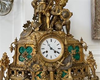 French Clock with Malachite