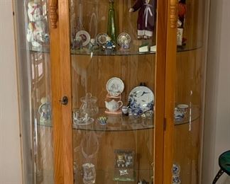 Bow Front Curio Cabinet