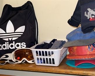 Ski Goggles, Adidas Bag, Ball Caps