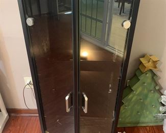 Cabinet with Glass Shelves and Light