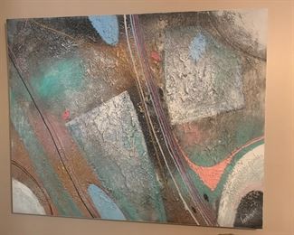 Large abstract oil painting