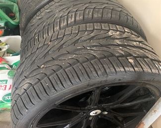 Aftermarket tires and rims that where on 2015 Porsche Asanti Rims and 22” Tires
