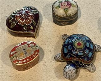 Enameled Small Trinket Boxes