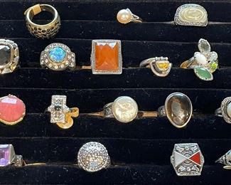 Variety of Rings Some 925 Silver