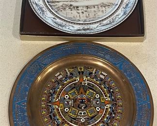 Houston Bayou Plate and Copper Aztec Plate