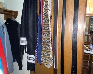 Leather Belts, Tied, Scarves