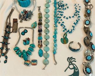 Turquoise Native American and Southwest jewelry 
