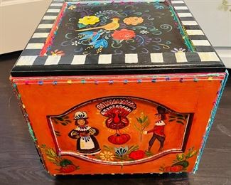 Hand painted storage box