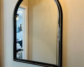 Black lacquer frame mirror