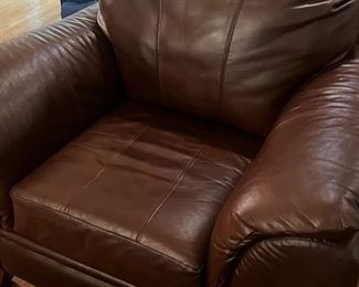 Leather like side chair