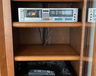 Hitachi Amplifier       TEAC Cassette Deck            Panasonic Double DVD Player                                                                                             