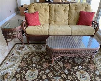 Nice Wicker Set - Sofa, Side Table, Coffee Table