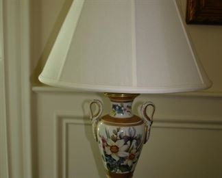 Hand painted porcelain lamp