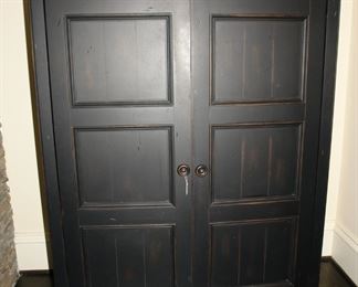 Ethan Allen painted black cabinet